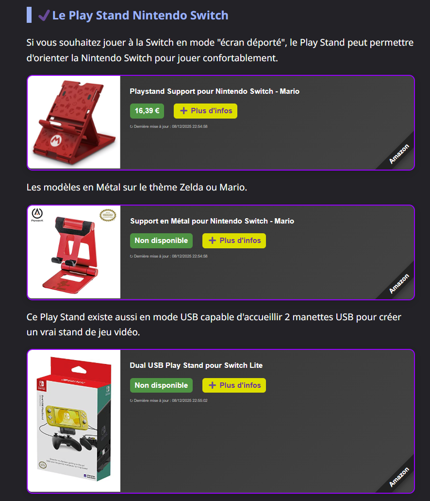 AMW widgets in a French blog post
